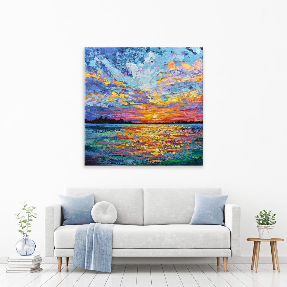 All Encompassing Sunset Square Canvas Print wall art product Olga Tkachyk