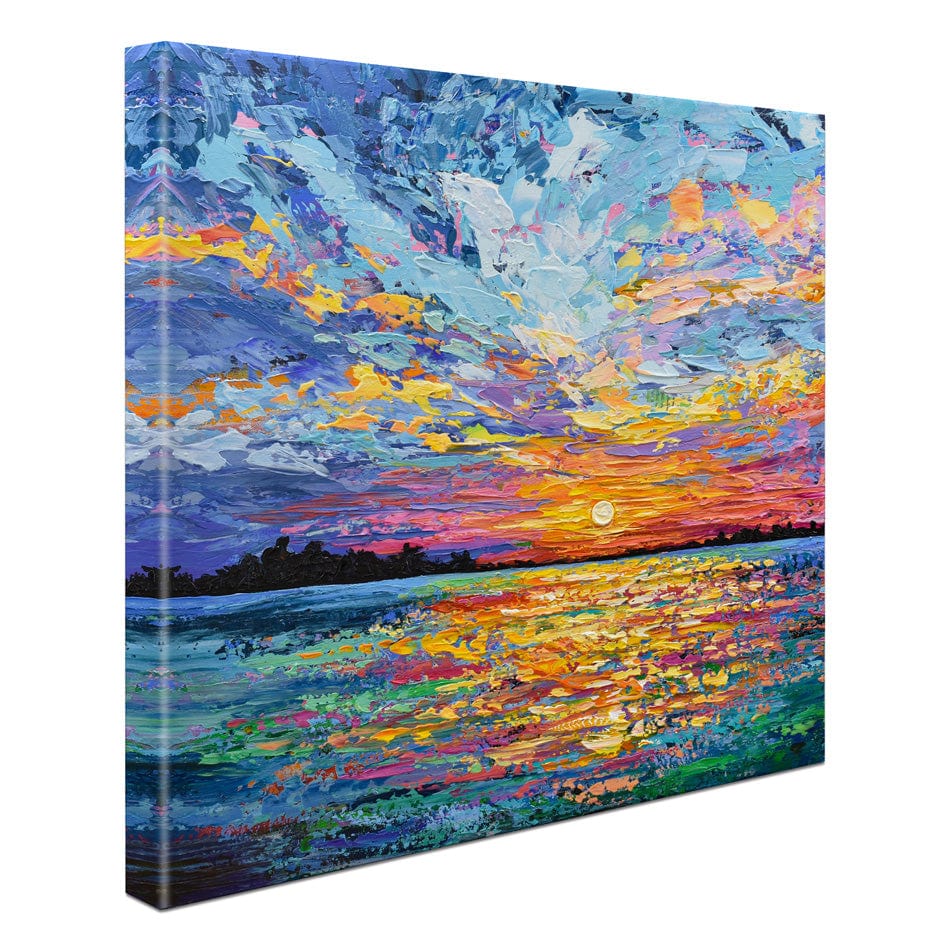All Encompassing Sunset Square Canvas Print wall art product Olga Tkachyk