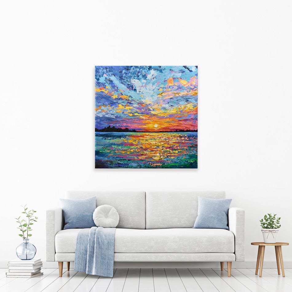 All Encompassing Sunset Square Canvas Print wall art product Olga Tkachyk