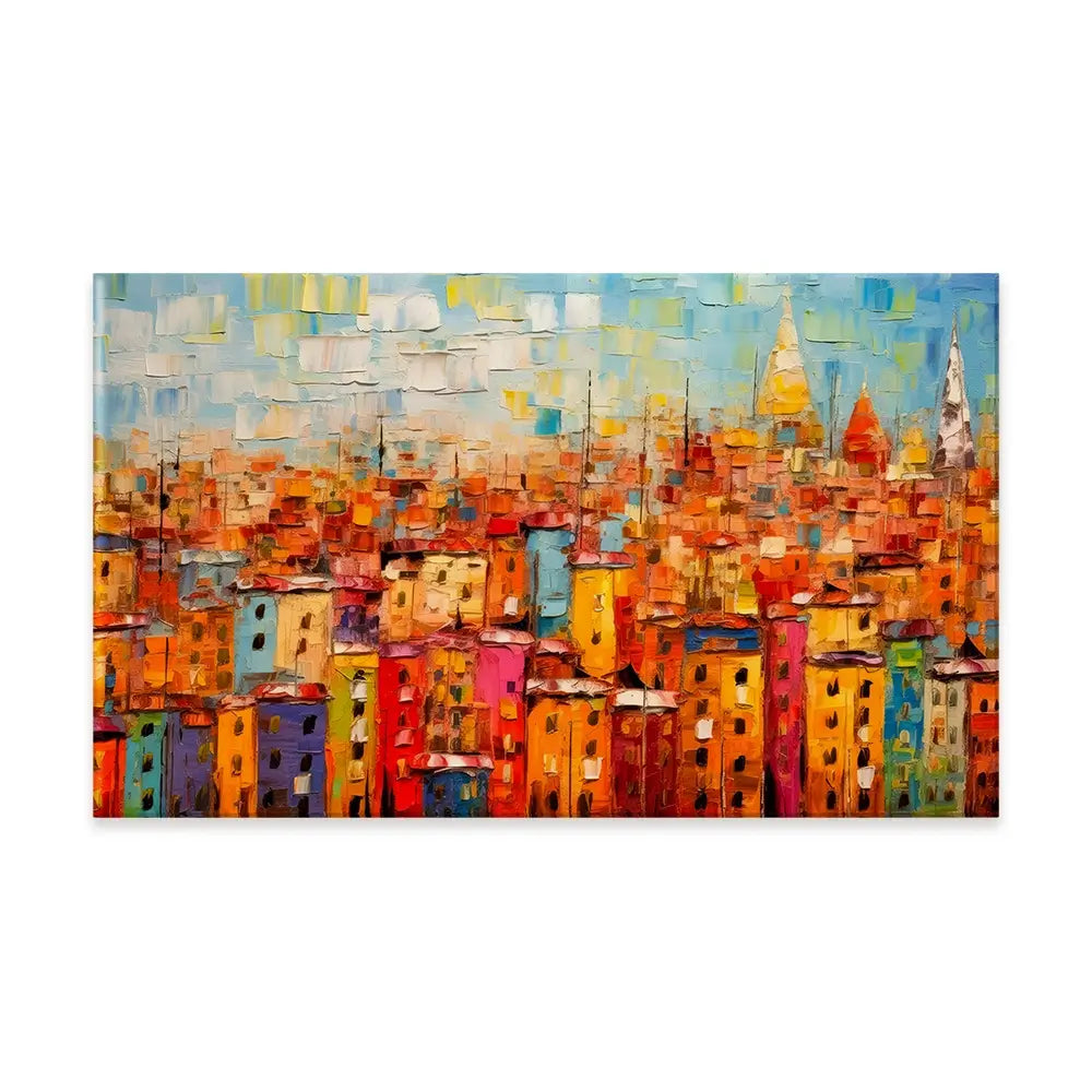 All The Houses Canvas Print All The Houses Canvas Print wall art product Art Print Shop