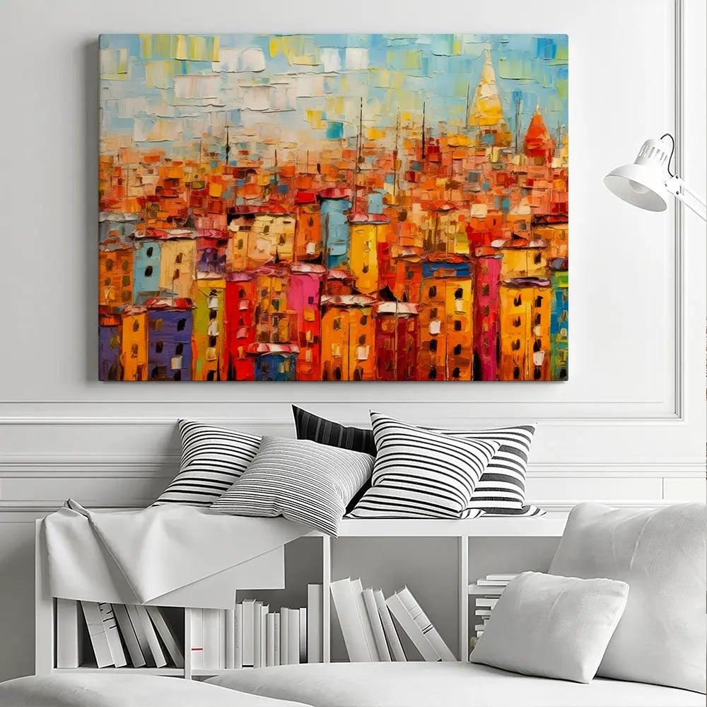 All The Houses Canvas Print All The Houses Canvas Print wall art product Art Print Shop