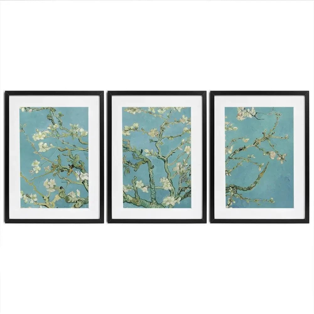 Almond Blossoms Framed Art Print Trio Almond Blossoms Framed Art Print Trio wall art product Vincent Van Gogh