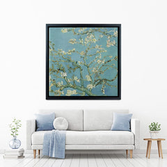 Almond Blossoms Square Canvas Print wall art product Independent