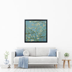 Almond Blossoms Square Canvas Print wall art product Independent