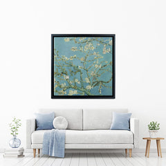 Almond Blossoms Square Canvas Print wall art product Van Gogh