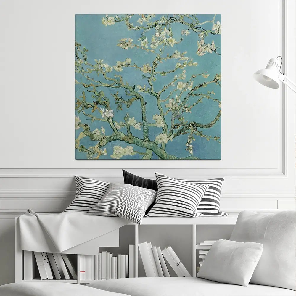 Almond Blossoms Square Canvas Print Almond Blossoms Square Canvas Print wall art product Vincent Van Gogh
