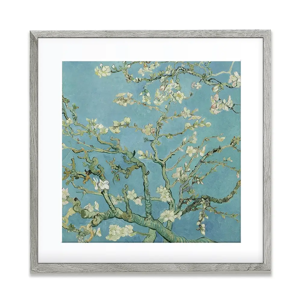 Almond Blossoms Square Framed Art Print Almond Blossoms Square Framed Art Print wall art product Art Print Shop