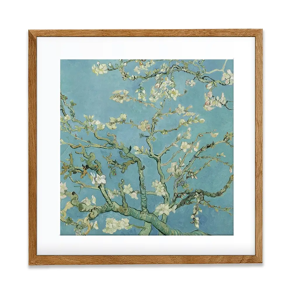 Almond Blossoms Square Framed Art Print Almond Blossoms Square Framed Art Print wall art product Art Print Shop