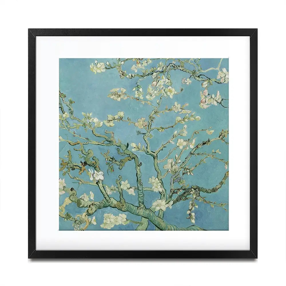 Almond Blossoms Square Framed Art Print Almond Blossoms Square Framed Art Print wall art product Art Print Shop