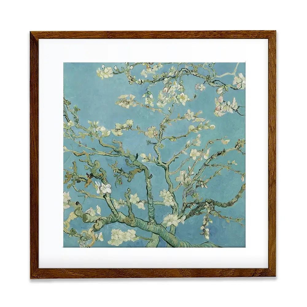 Almond Blossoms Square Framed Art Print Almond Blossoms Square Framed Art Print wall art product Art Print Shop