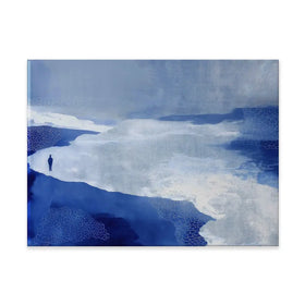 Alone On Snowy Shore Canvas Print Alone On Snowy Shore Canvas Print wall art product Chromatic Storm Studio