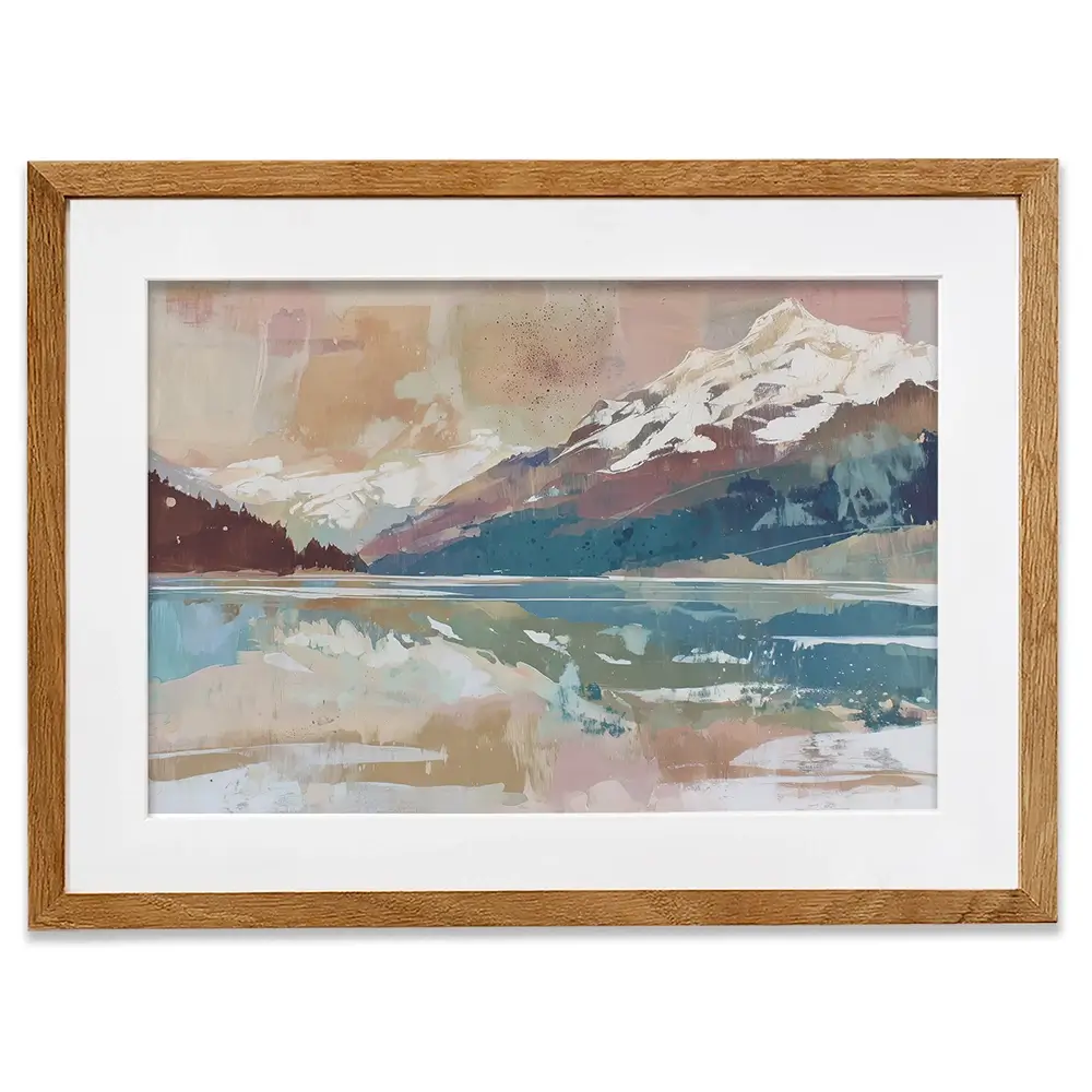 Alpine Lake Reflection Framed Art Print Alpine Lake Reflection Framed Art Print wall art product Chromatic Storm Studio