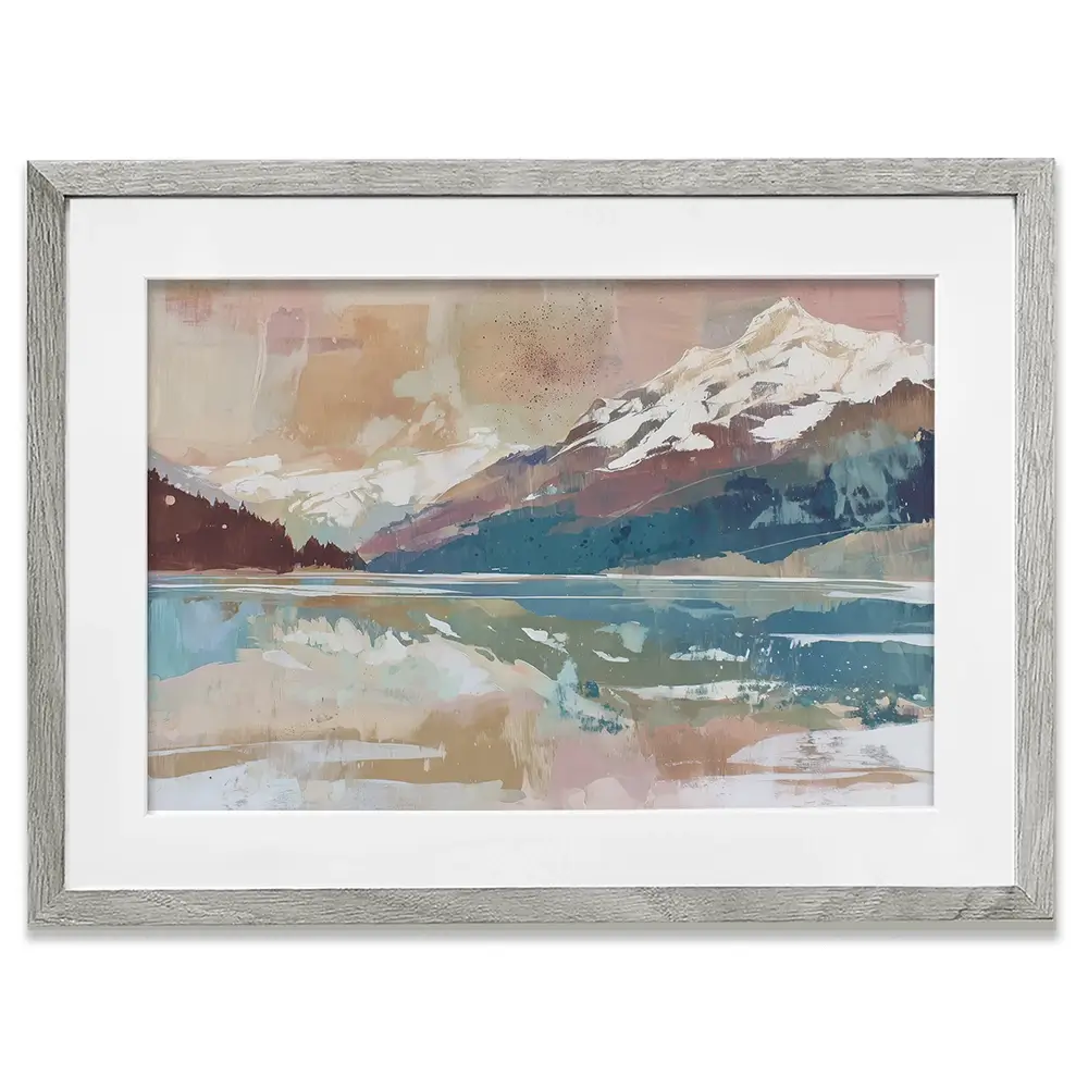 Alpine Lake Reflection Framed Art Print Alpine Lake Reflection Framed Art Print wall art product Chromatic Storm Studio
