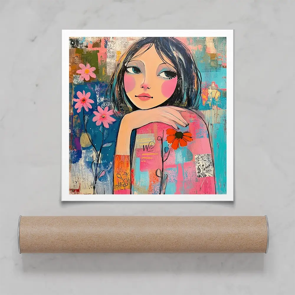 Amongst The Flowers Square Art Print Amongst The Flowers Square Art Print wall art product Tanya Ocean