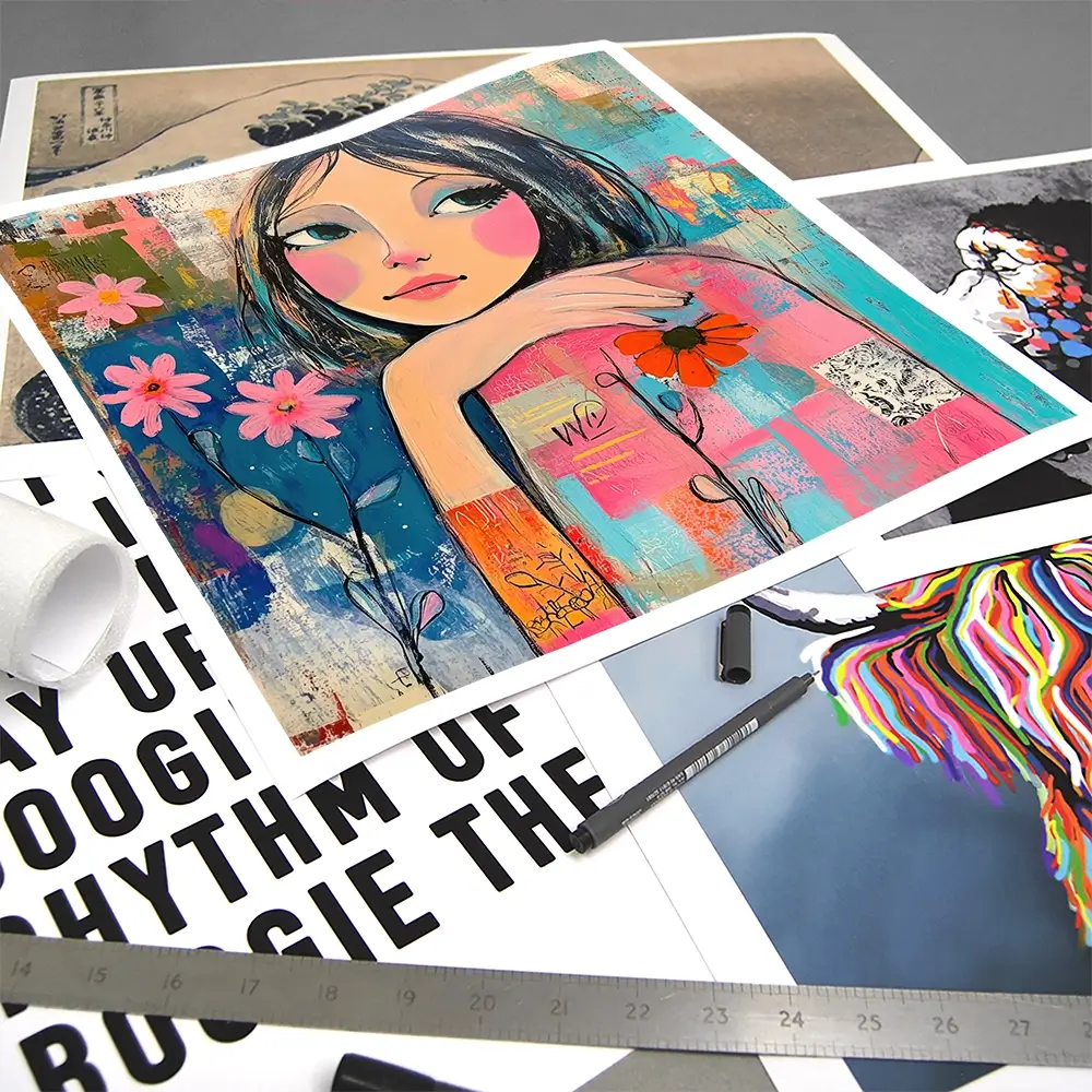 Amongst The Flowers Square Art Print Amongst The Flowers Square Art Print wall art product Tanya Ocean