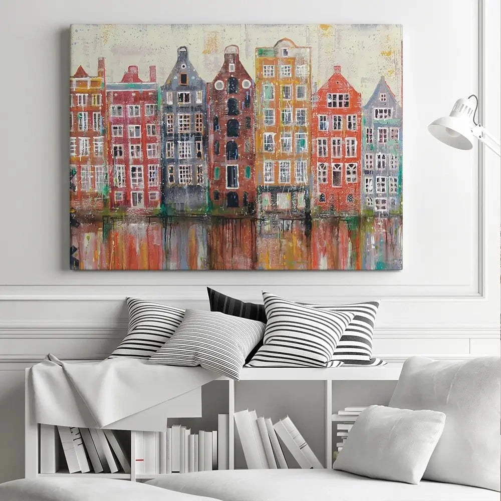 Amsterdam Damrak Canvas Print Amsterdam Damrak Canvas Print wall art product Studio Paint-Ing