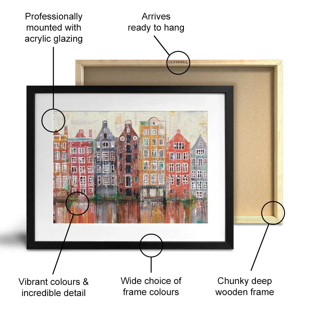 Amsterdam Damrak Framed Art Print Amsterdam Damrak Framed Art Print wall art product Studio Paint-Ing