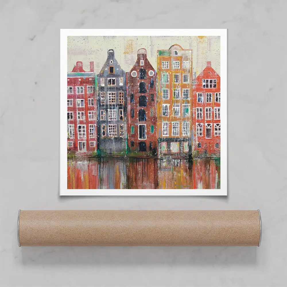 Amsterdam Damrak Square Art Print Amsterdam Damrak Square Art Print wall art product Studio Paint-Ing