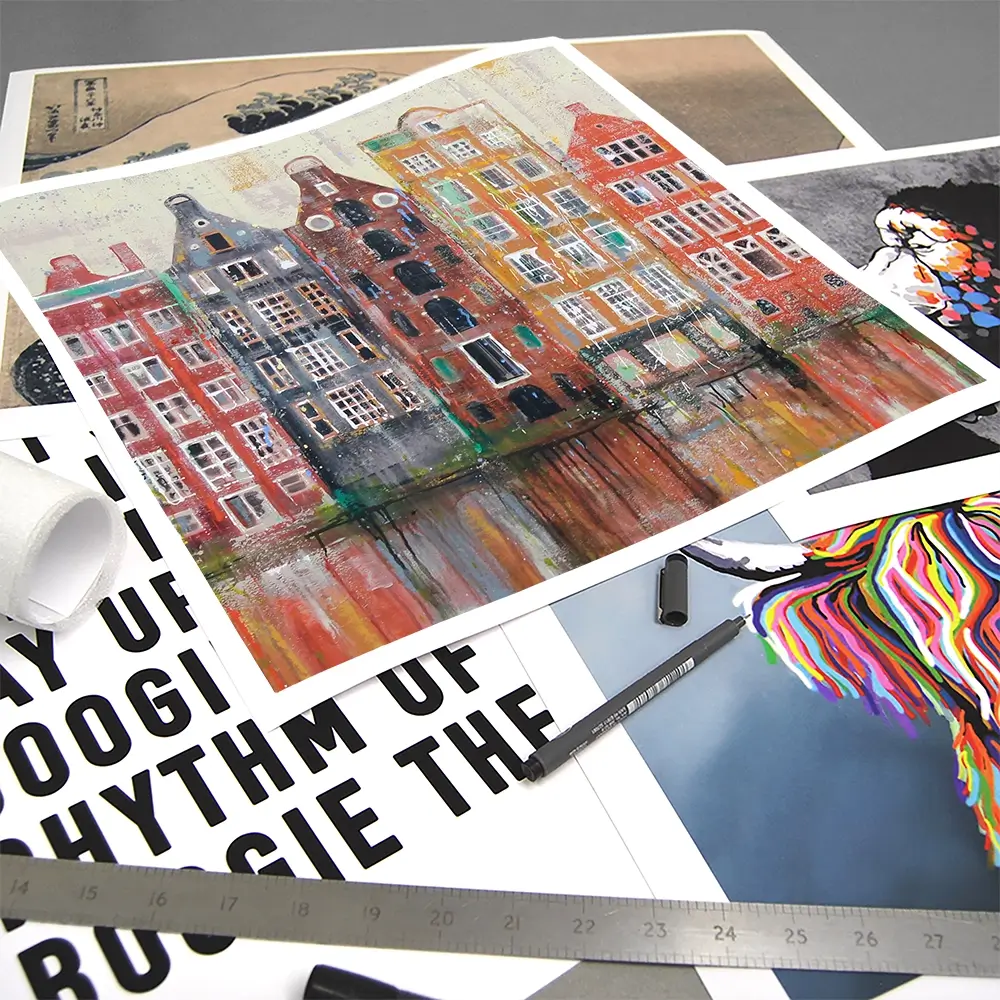 Amsterdam Damrak Square Art Print Amsterdam Damrak Square Art Print wall art product Studio Paint-Ing