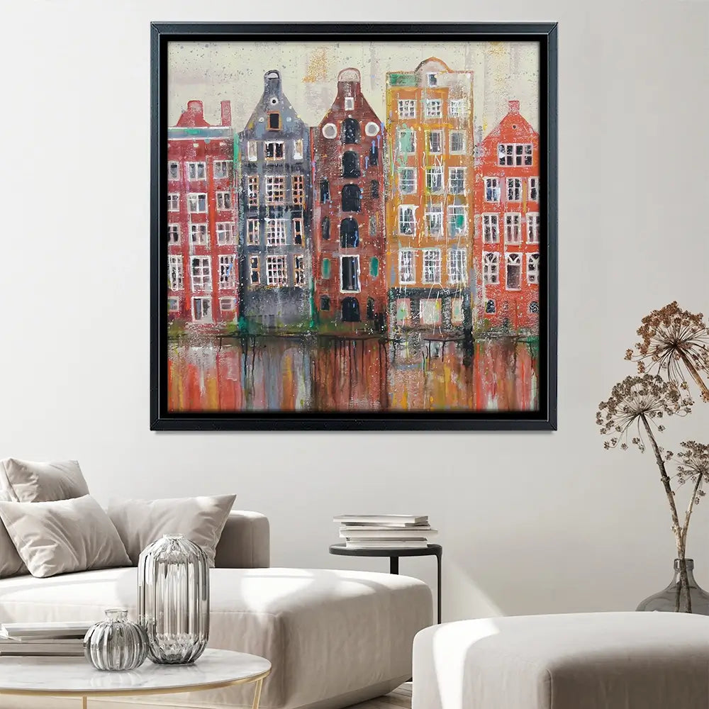 Amsterdam Damrak Square Canvas Print Amsterdam Damrak Square Canvas Print wall art product Studio Paint-Ing