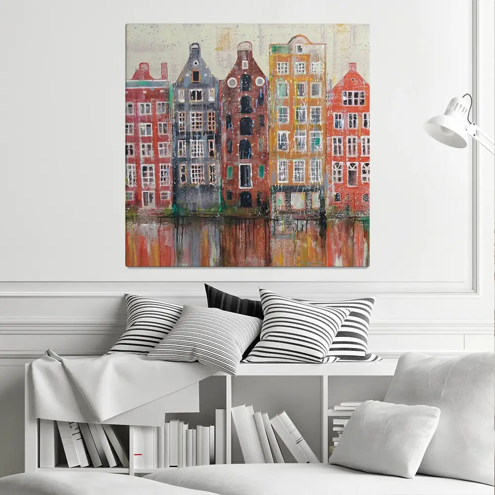 Amsterdam Damrak Square Canvas Print Amsterdam Damrak Square Canvas Print wall art product Studio Paint-Ing