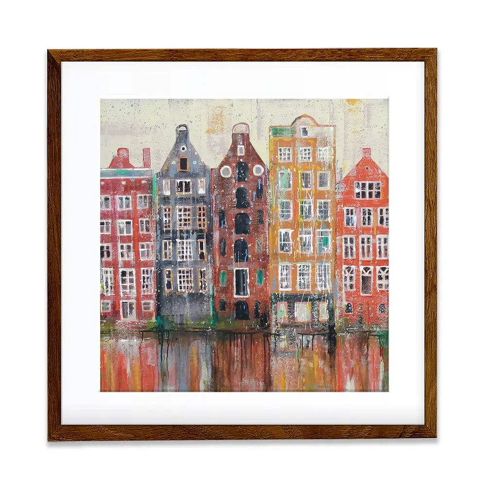 Amsterdam Damrak Square Framed Art Print Amsterdam Damrak Square Framed Art Print wall art product Studio Paint-Ing