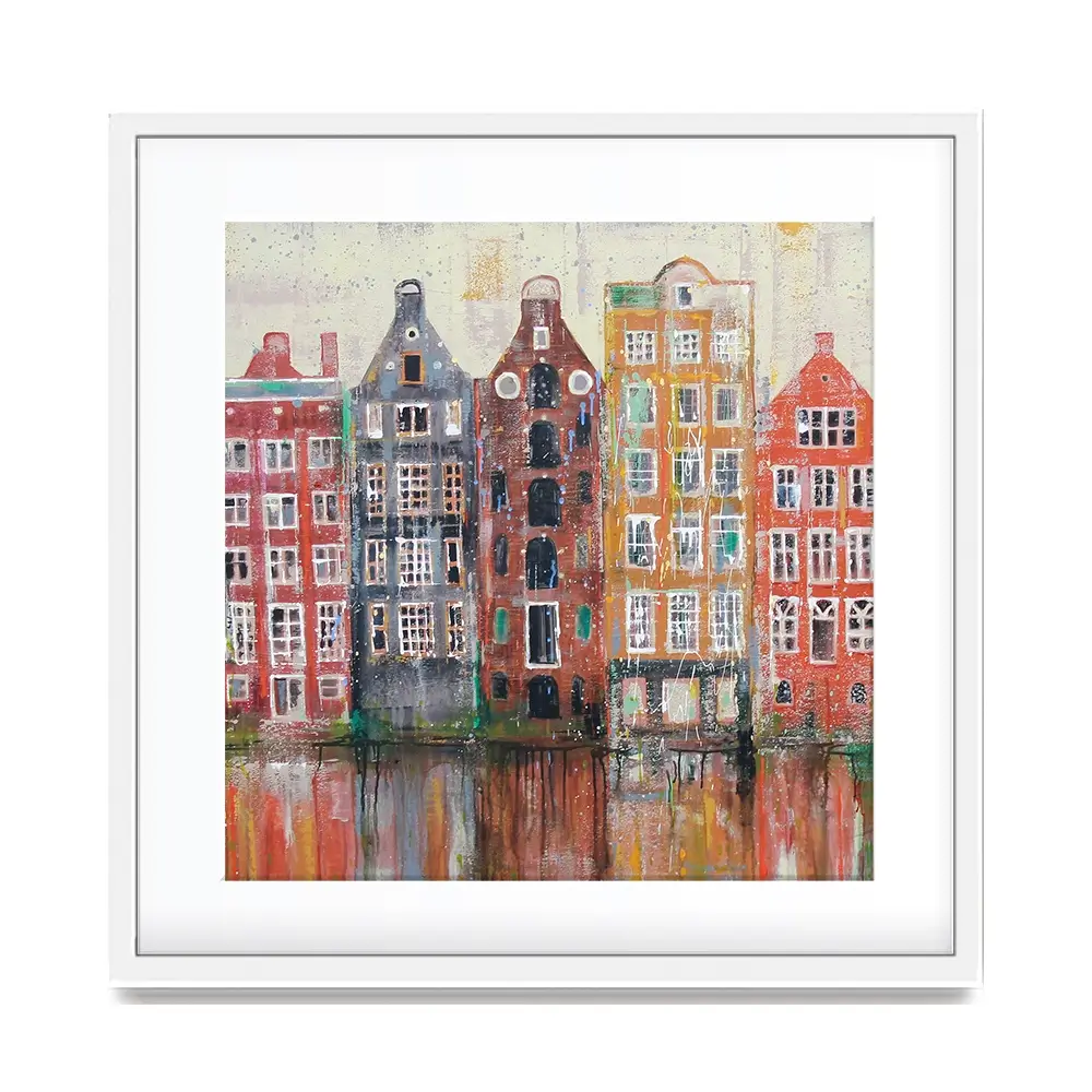 Amsterdam Damrak Square Framed Art Print Amsterdam Damrak Square Framed Art Print wall art product Studio Paint-Ing