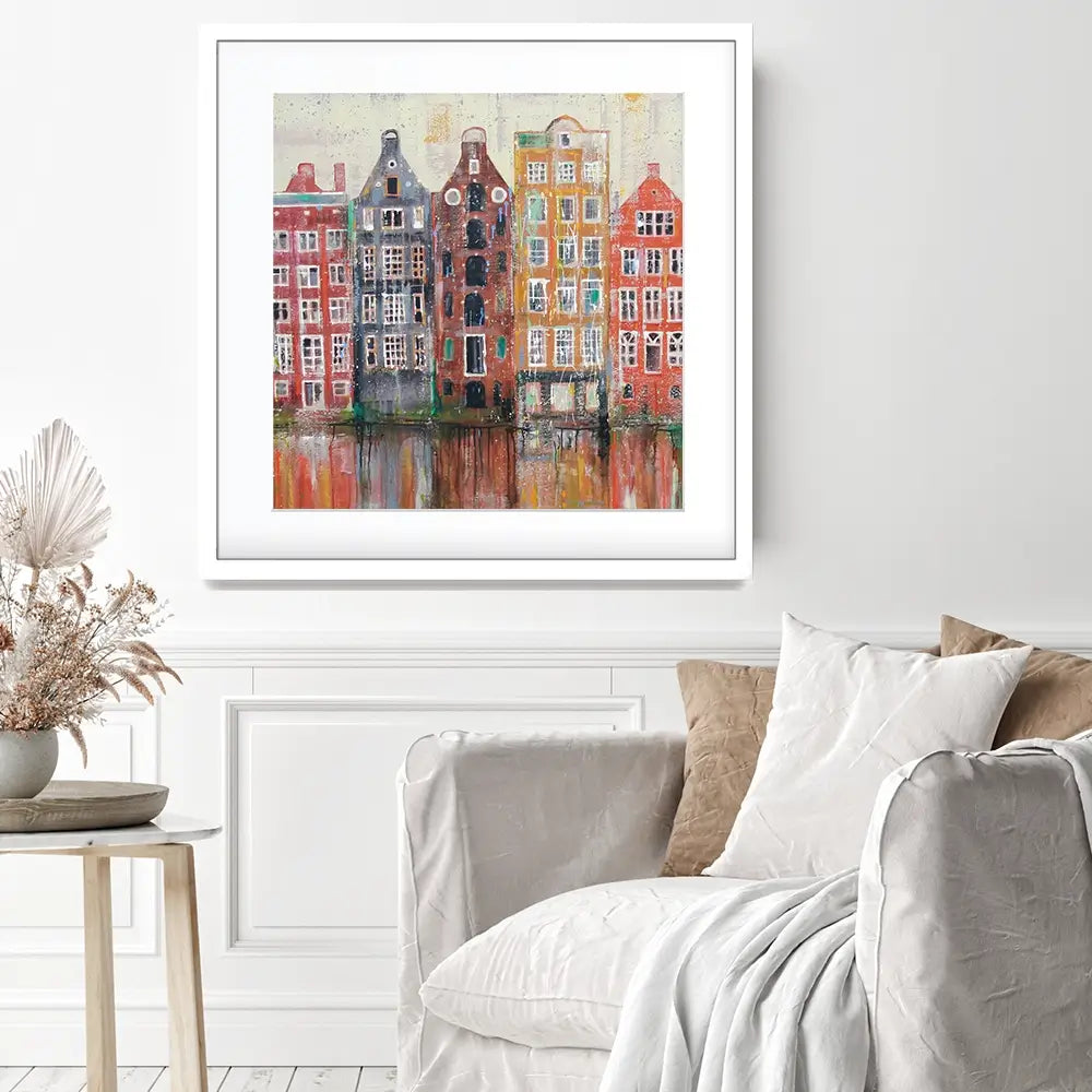 Amsterdam Damrak Square Framed Art Print Amsterdam Damrak Square Framed Art Print wall art product Studio Paint-Ing