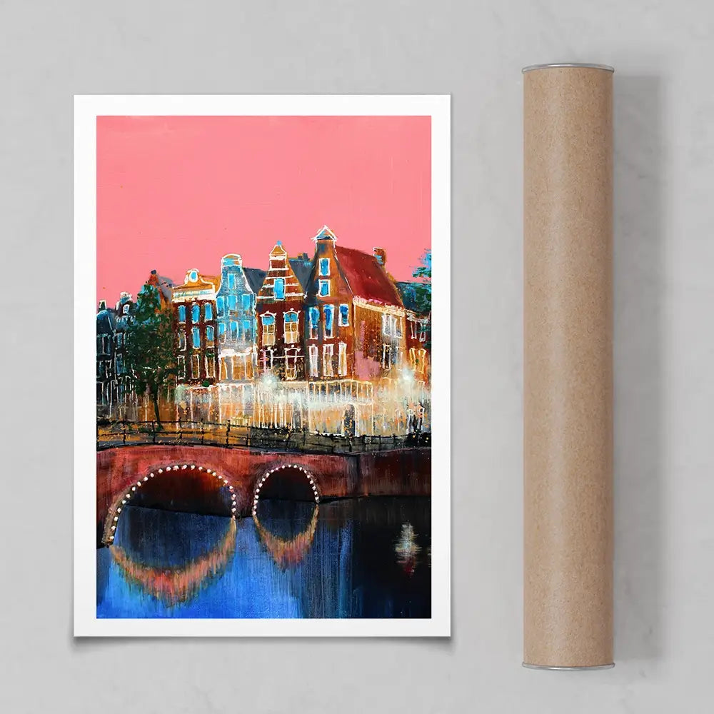 Amsterdam Pink Sky Art Print Amsterdam Pink Sky Art Print wall art product Studio Paint-Ing
