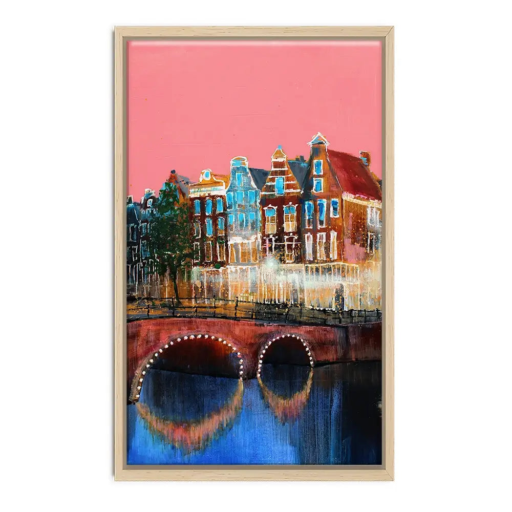 Amsterdam Pink Sky Canvas Print Amsterdam Pink Sky Canvas Print wall art product Studio Paint-Ing