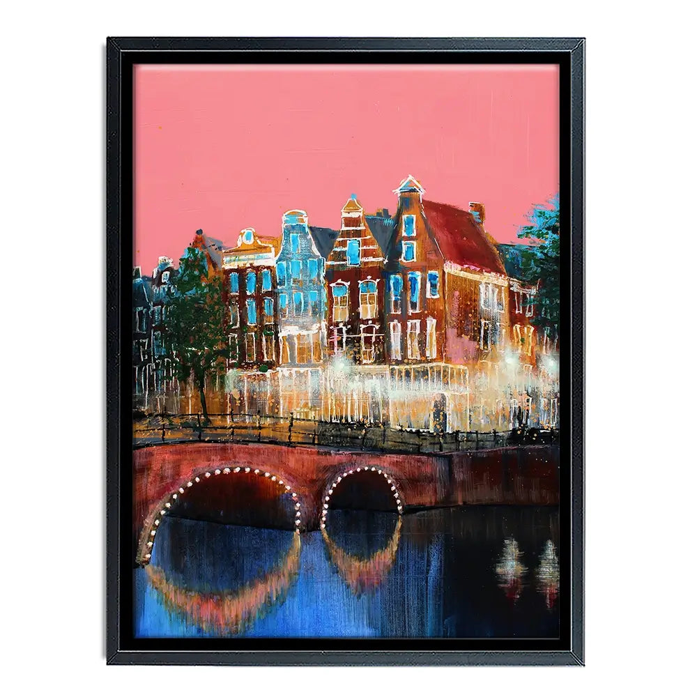 Amsterdam Pink Sky Canvas Print Amsterdam Pink Sky Canvas Print wall art product Studio Paint-Ing