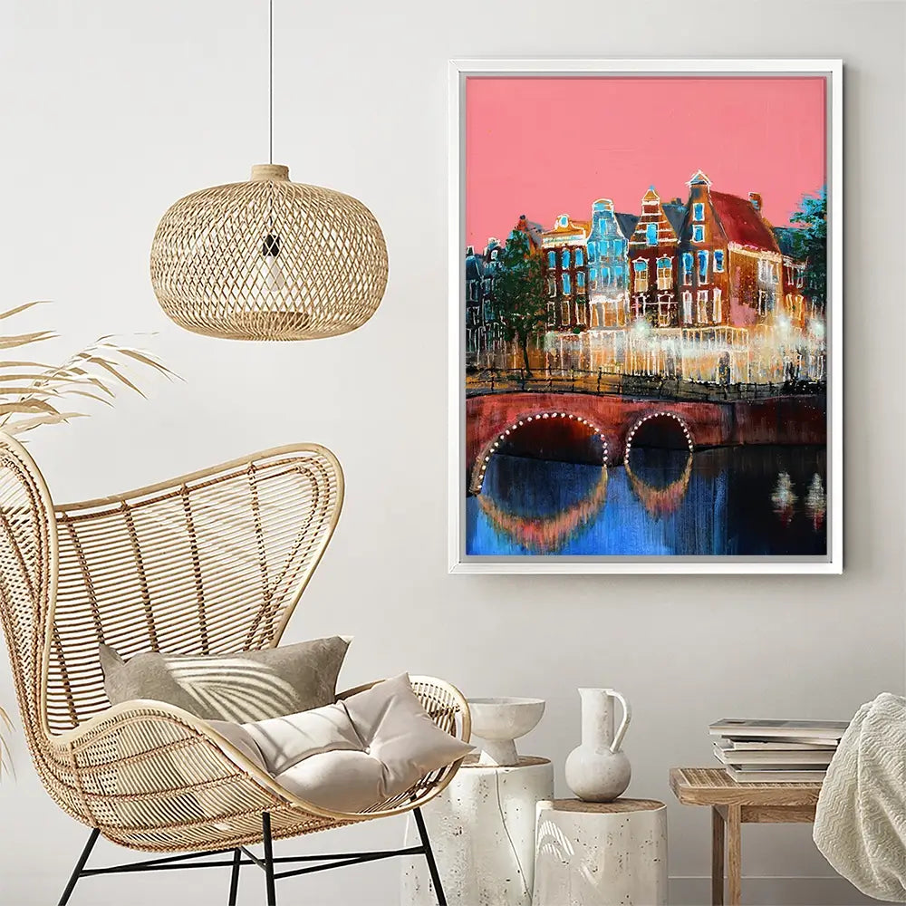 Amsterdam Pink Sky Canvas Print Amsterdam Pink Sky Canvas Print wall art product Studio Paint-Ing