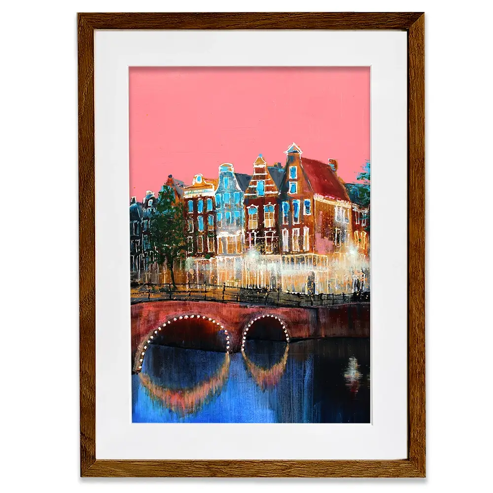Amsterdam Pink Sky Framed Art Print Amsterdam Pink Sky Framed Art Print wall art product Studio Paint-Ing