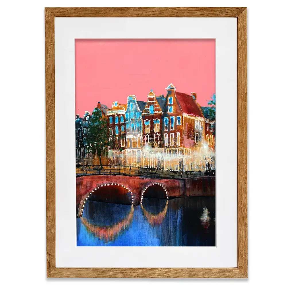 Amsterdam Pink Sky Framed Art Print Amsterdam Pink Sky Framed Art Print wall art product Studio Paint-Ing