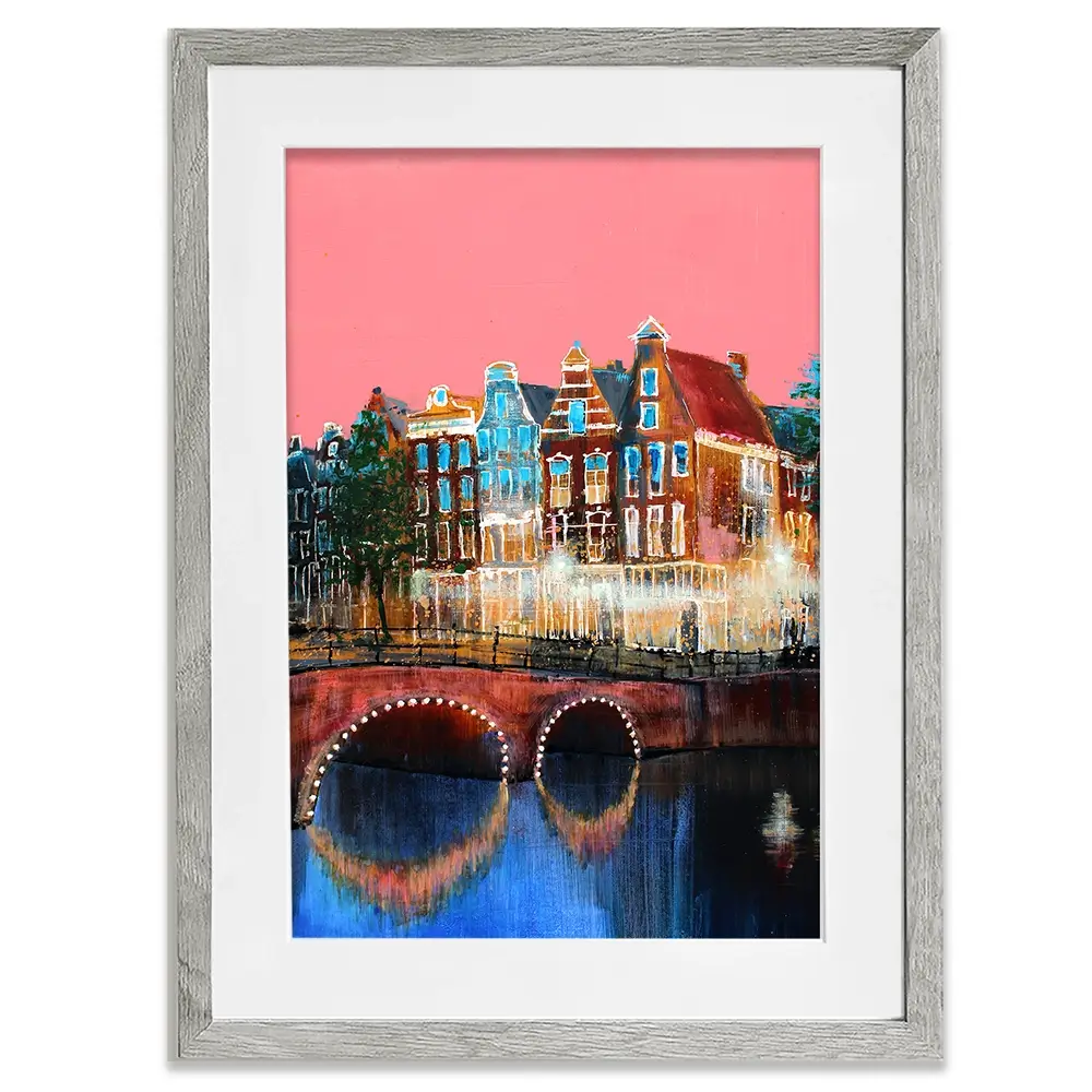 Amsterdam Pink Sky Framed Art Print Amsterdam Pink Sky Framed Art Print wall art product Studio Paint-Ing