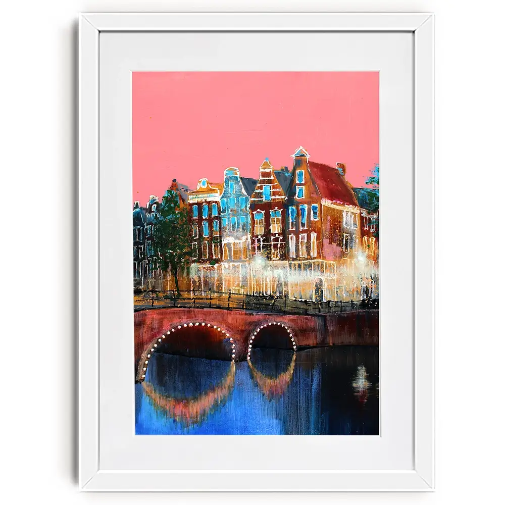 Amsterdam Pink Sky Framed Art Print Amsterdam Pink Sky Framed Art Print wall art product Studio Paint-Ing