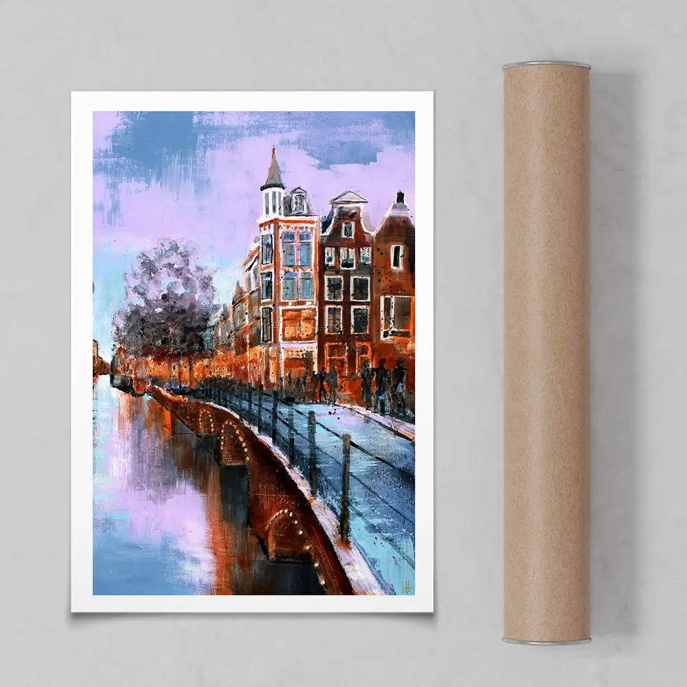 Amsterdam Purple Sky Art Print Amsterdam Purple Sky Art Print wall art product Studio Paint-Ing