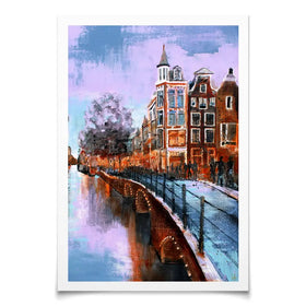 Amsterdam Purple Sky Art Print Amsterdam Purple Sky Art Print wall art product Studio Paint-Ing