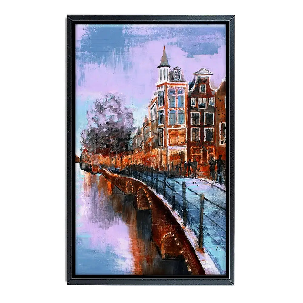 Amsterdam Purple Sky Canvas Print Amsterdam Purple Sky Canvas Print wall art product Studio Paint-Ing