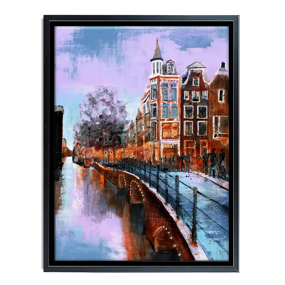 Amsterdam Purple Sky Canvas Print Amsterdam Purple Sky Canvas Print wall art product Studio Paint-Ing