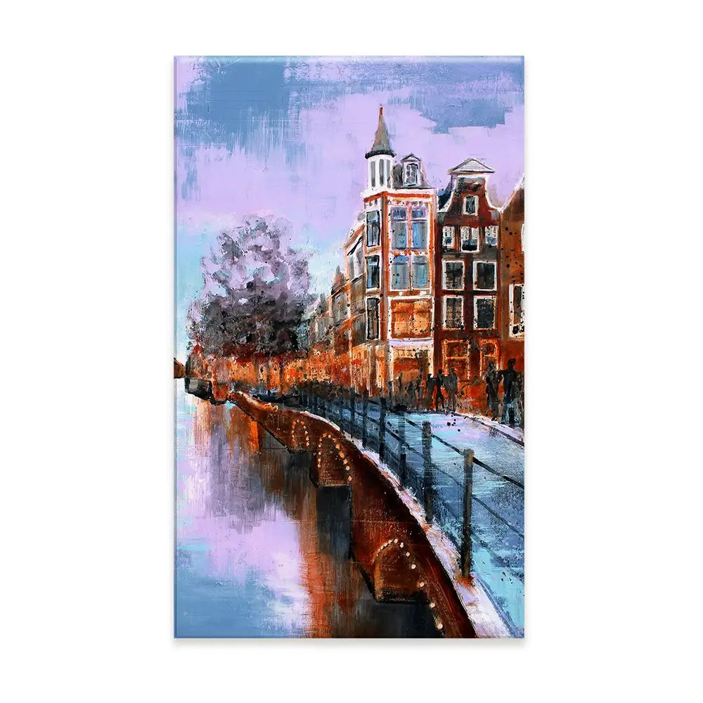 Amsterdam Purple Sky Canvas Print Amsterdam Purple Sky Canvas Print wall art product Studio Paint-Ing