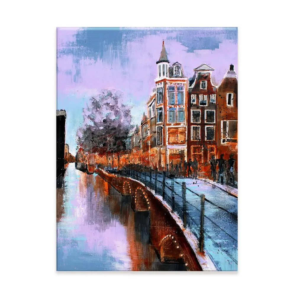 Amsterdam Purple Sky Canvas Print Amsterdam Purple Sky Canvas Print wall art product Studio Paint-Ing