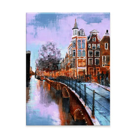Amsterdam Purple Sky Canvas Print Amsterdam Purple Sky Canvas Print wall art product Studio Paint-Ing