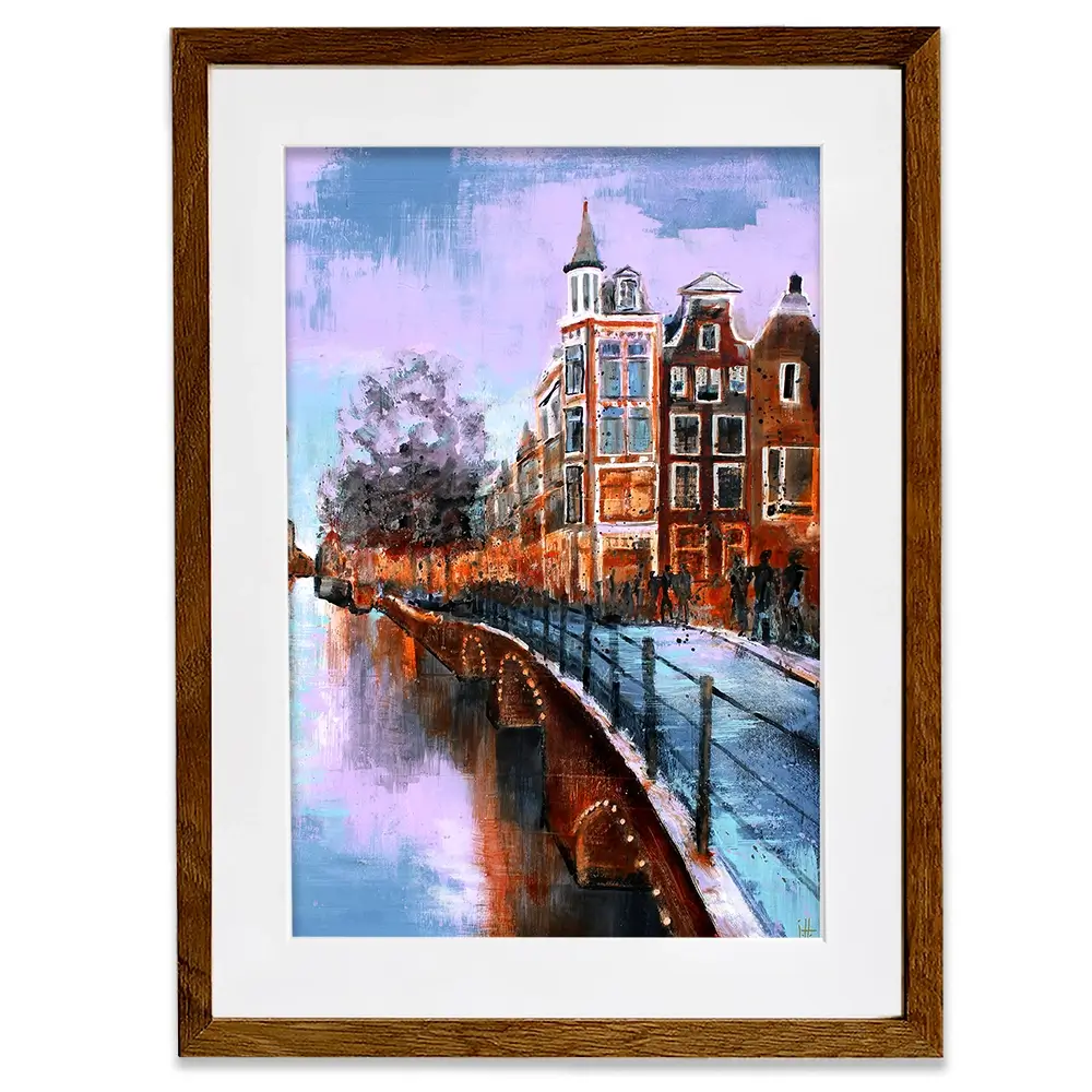 Amsterdam Purple Sky Framed Art Print Amsterdam Purple Sky Framed Art Print wall art product Studio Paint-Ing