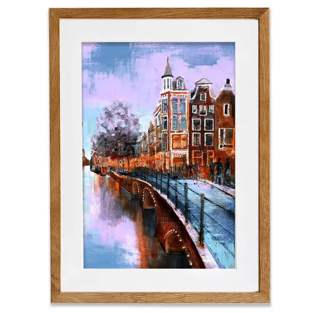 Amsterdam Purple Sky Framed Art Print Amsterdam Purple Sky Framed Art Print wall art product Studio Paint-Ing