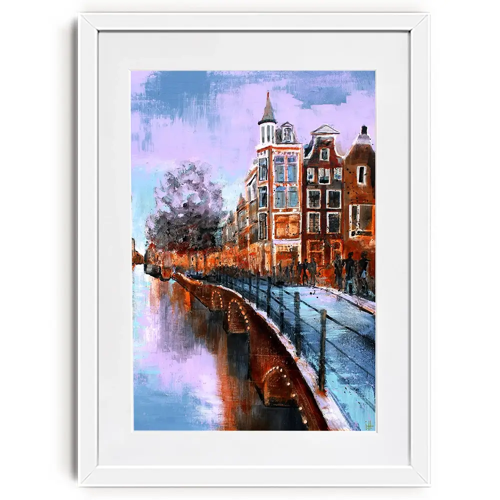 Amsterdam Purple Sky Framed Art Print Amsterdam Purple Sky Framed Art Print wall art product Studio Paint-Ing