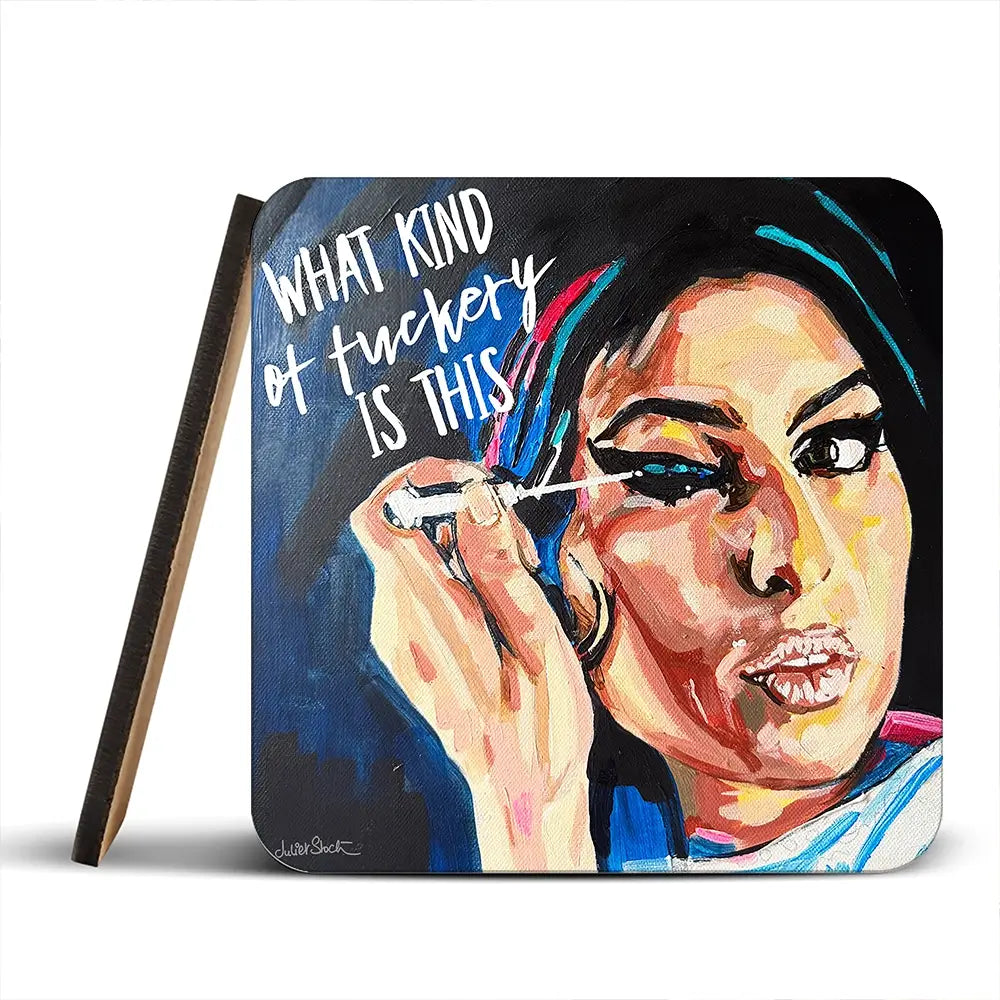 Amy Winehouse Mirror Image Coaster Set Amy Winehouse Mirror Image Coaster Set wall art product Juliet Stockton