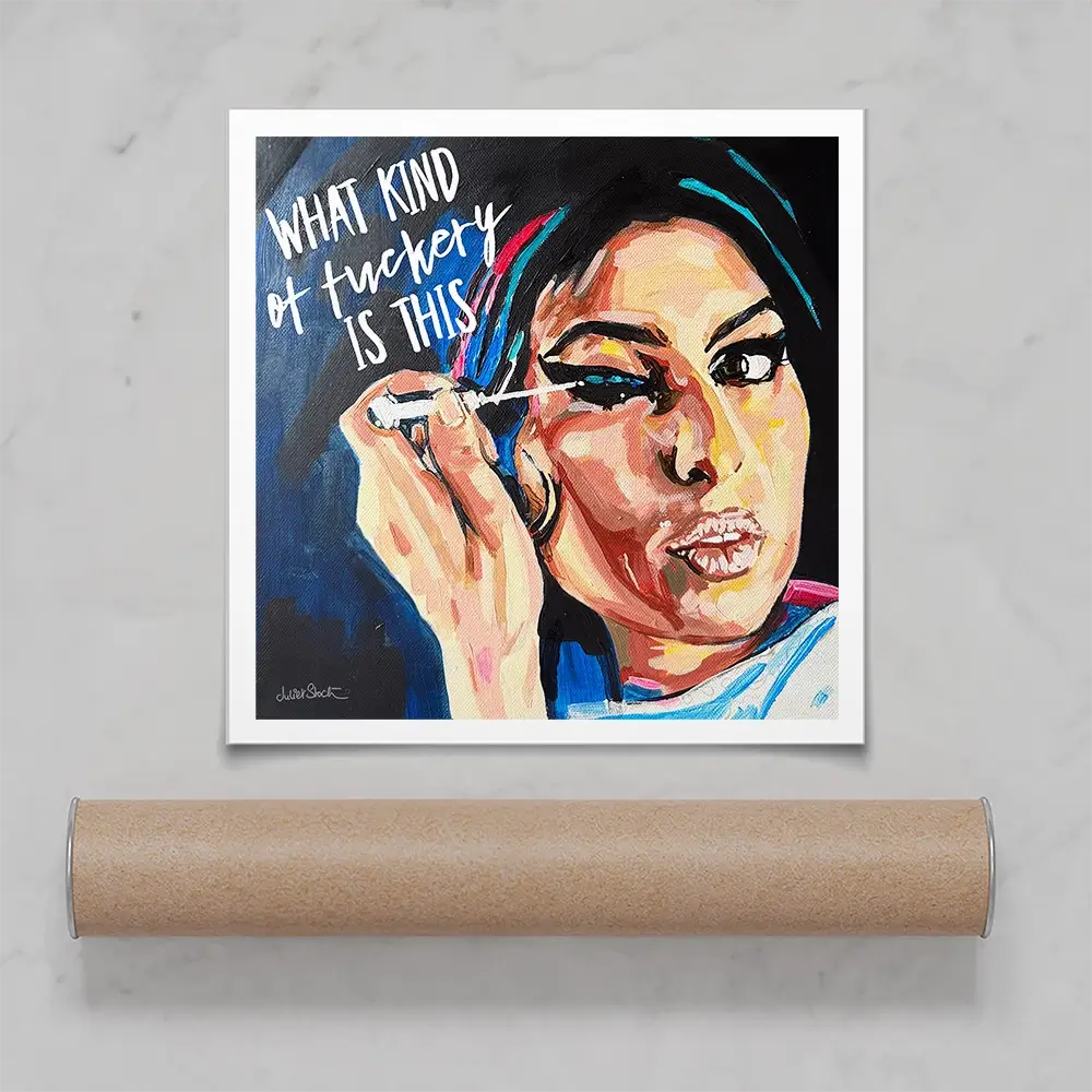 Amy Winehouse Mirror Image Square Art Print Amy Winehouse Mirror Image Square Art Print wall art product Juliet Stockton