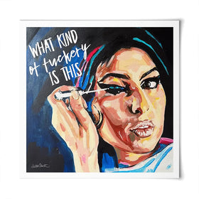Amy Winehouse Mirror Image Square Art Print Amy Winehouse Mirror Image Square Art Print wall art product Juliet Stockton