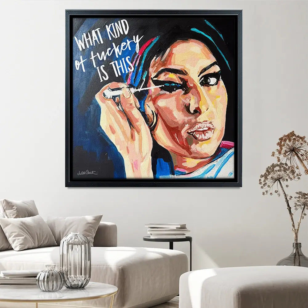 Amy Winehouse Mirror Image Square Canvas Print Amy Winehouse Mirror Image Square Canvas Print wall art product Juliet Stockton